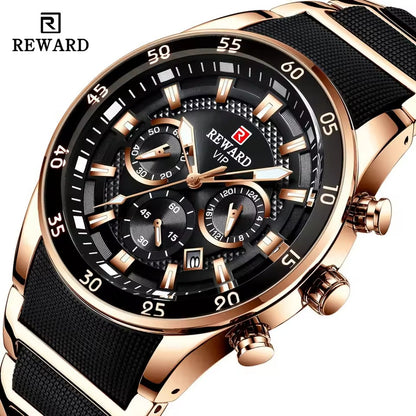 Reward VIP Men Watches 2024 Luxury Brand Sport Chronograph Men'S Wrist Watch Silicone Male Watch RD81011M