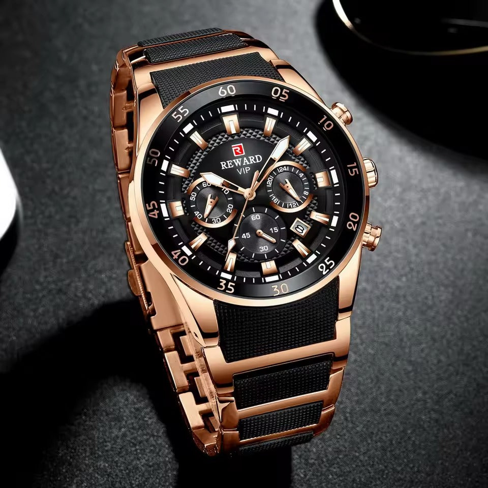 Reward VIP Men Watches 2024 Luxury Brand Sport Chronograph Men'S Wrist Watch Silicone Male Watch RD81011M