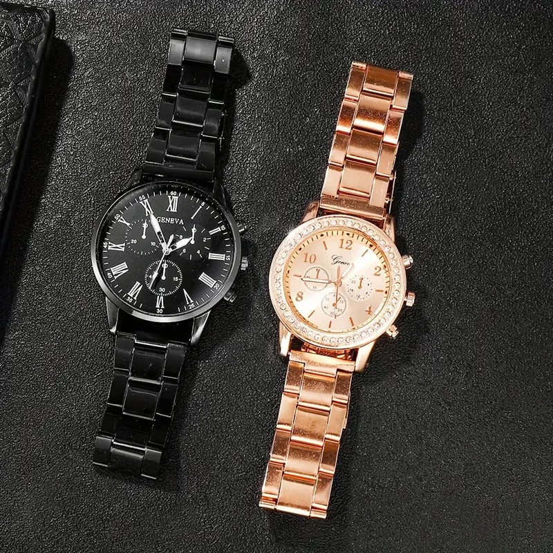 Quartz Wrist Watch Set for Couples